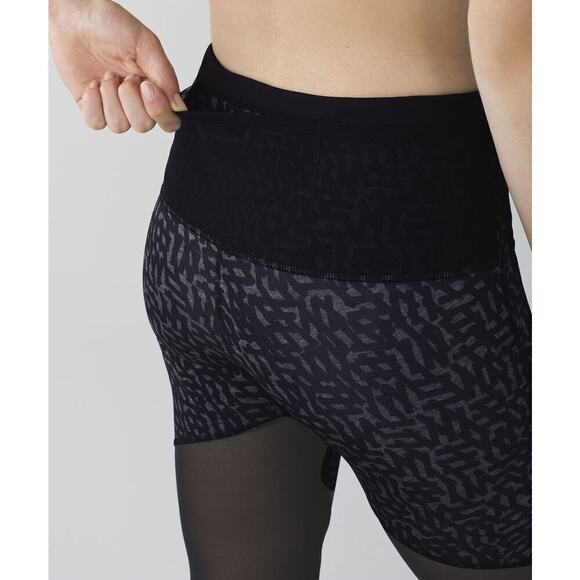 Lululemon Running In The City 7/8 Tight Full-On Luxtreme Heathered Net Pop 6 - Picture 14 of 15